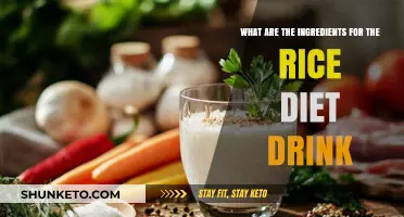 Rice Diet Drink: Ingredients for Weight Loss