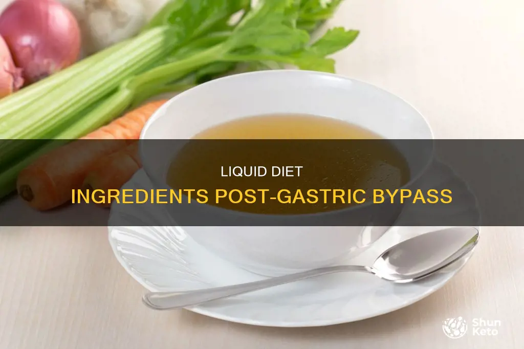 what are the ingredients in liquid diet after gastric bypass