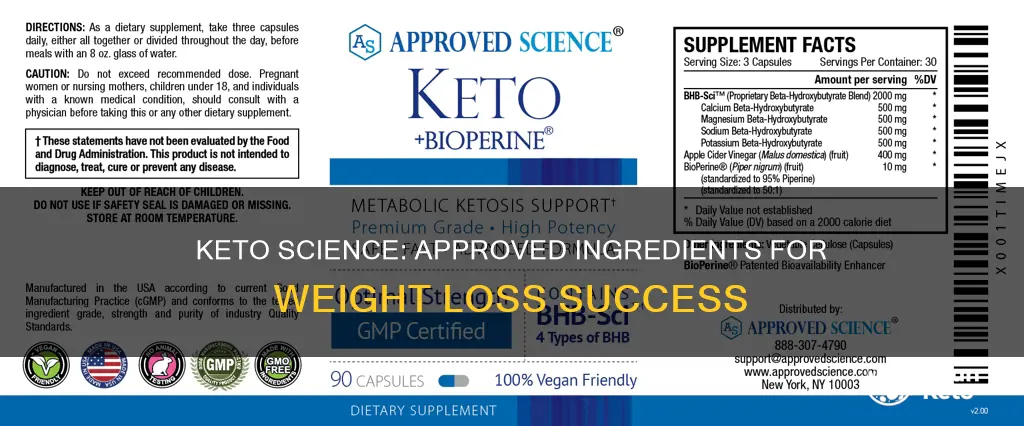 what are the ingredients of approved science keto