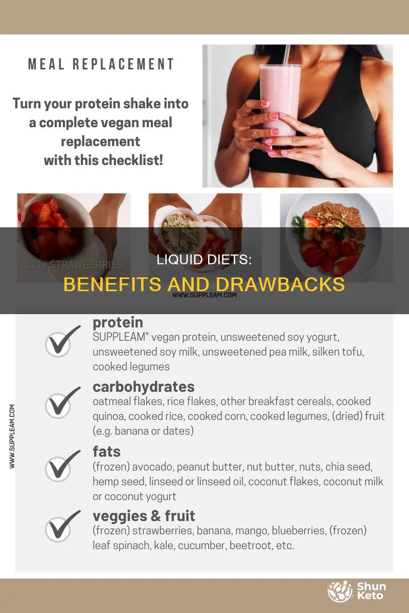 what are the pros and cons of a liquid diet