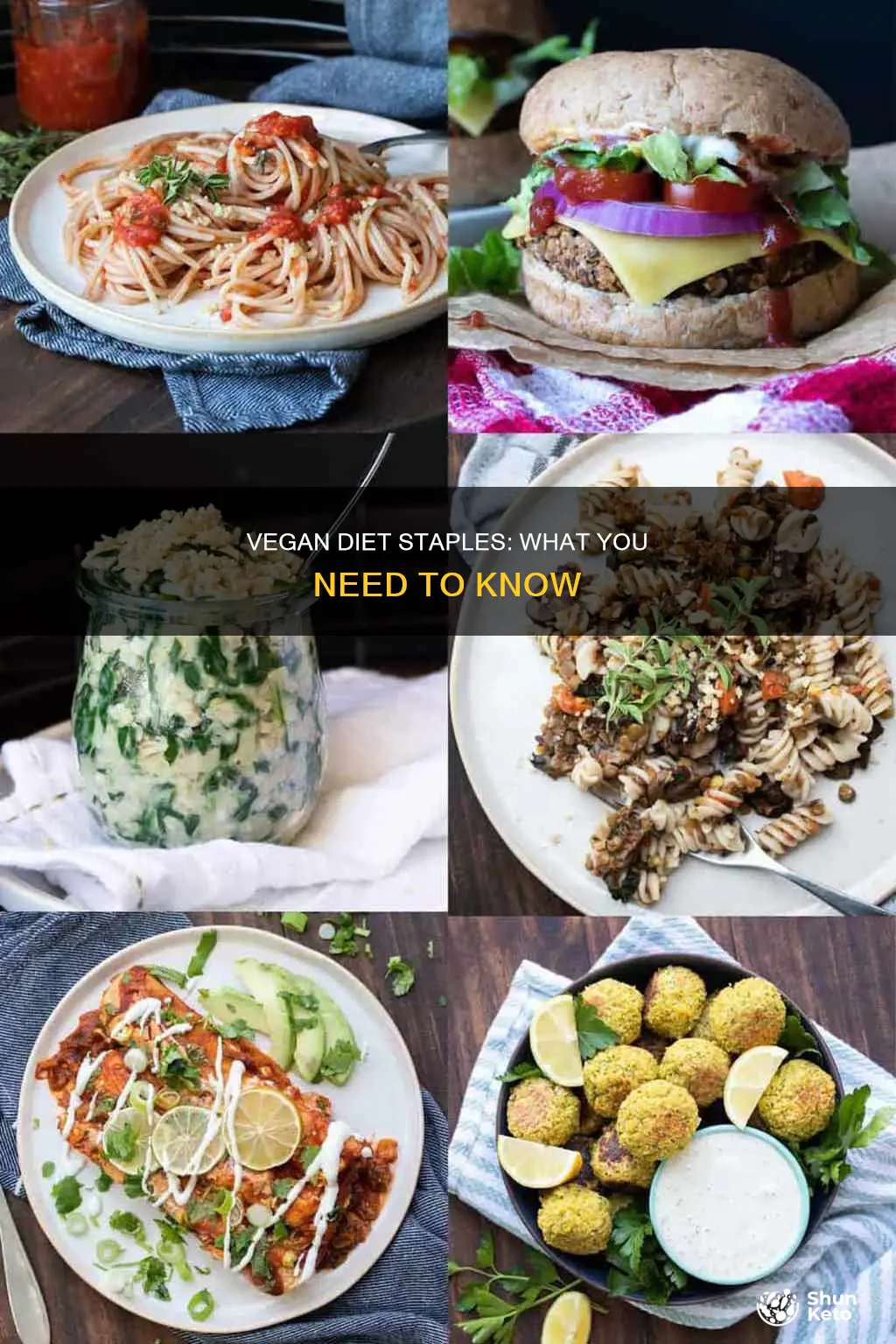 what are the staples of a vegan diet