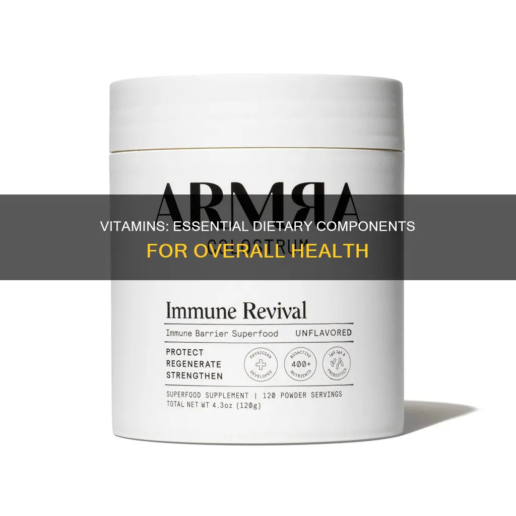 what are vitamins used for in the diet