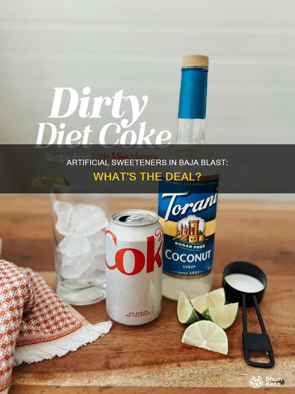 what artificial sugar in diet baja blast