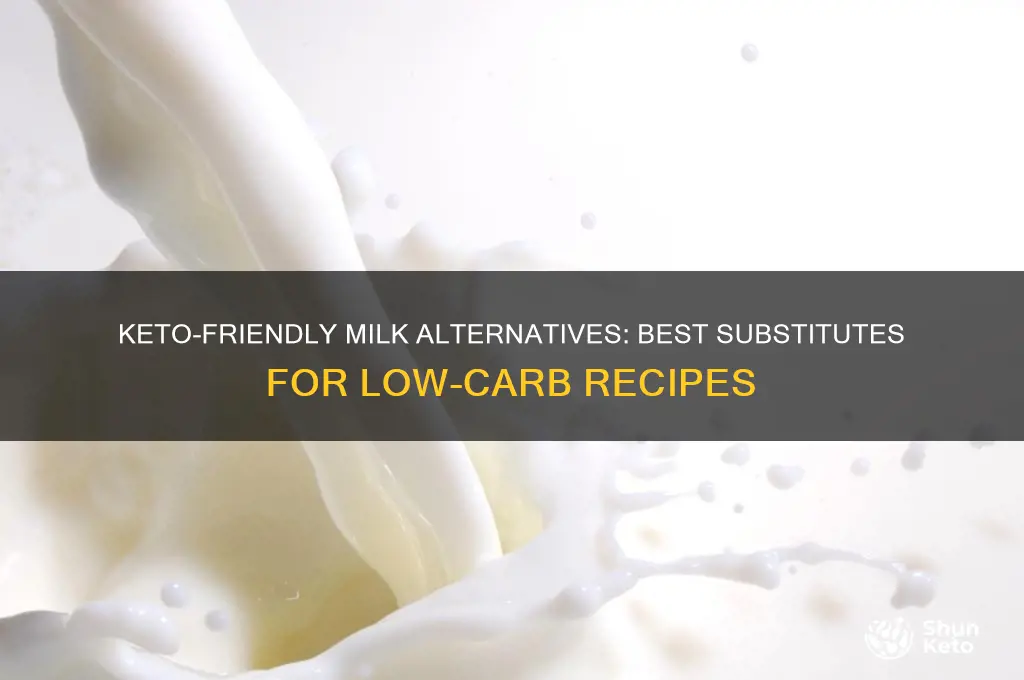 what can i substitute for milk in a keto recipe