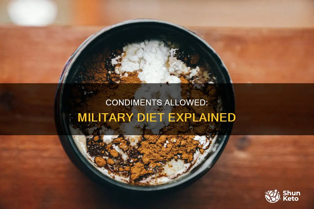 what condiments are allowed on the military diet