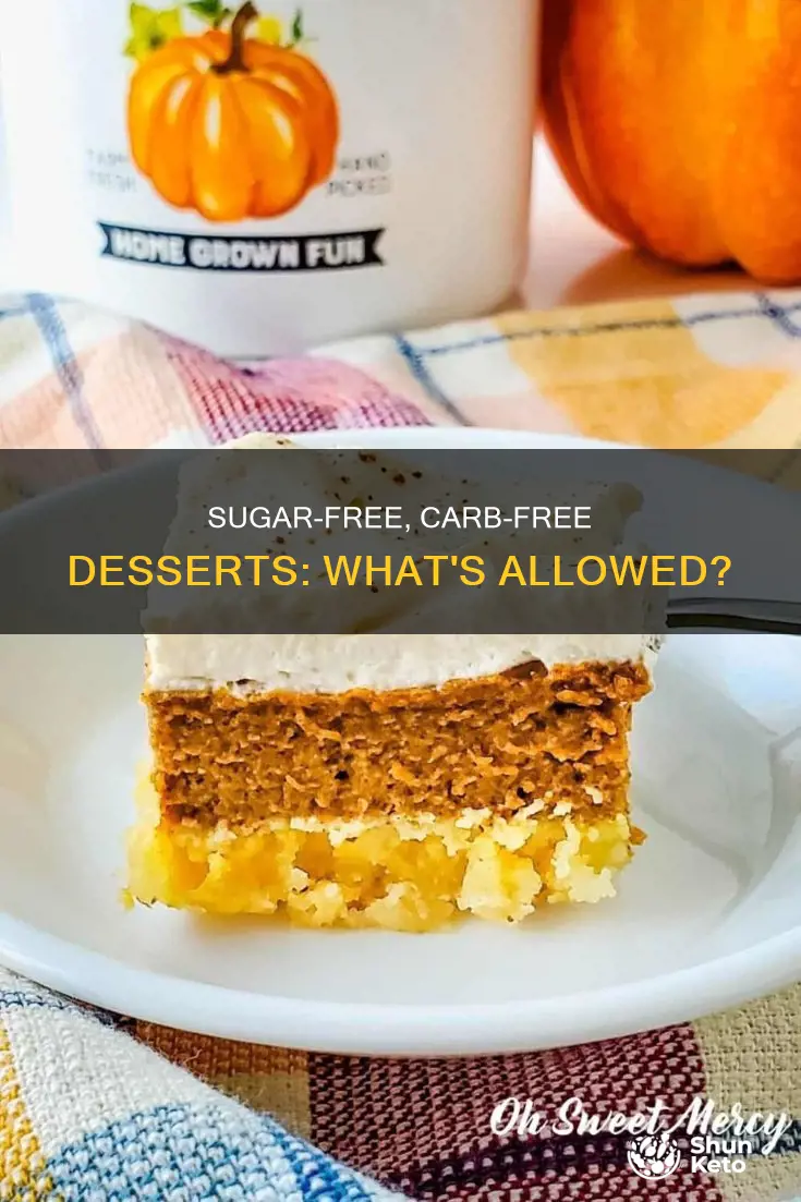what desert for no sugar and carb diet