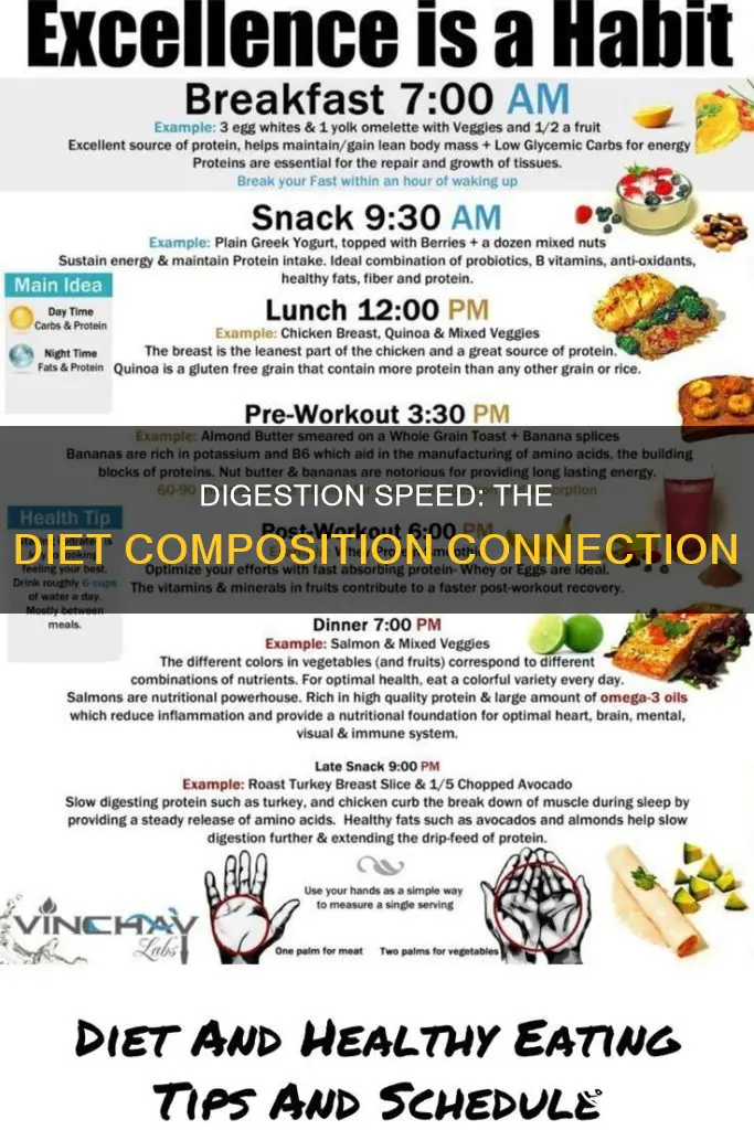 what diet composition makes digestion faster