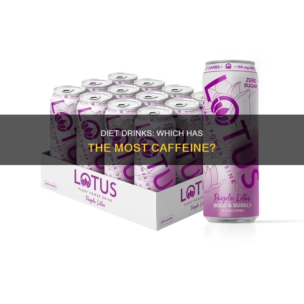 what diet drink has the most caffeine
