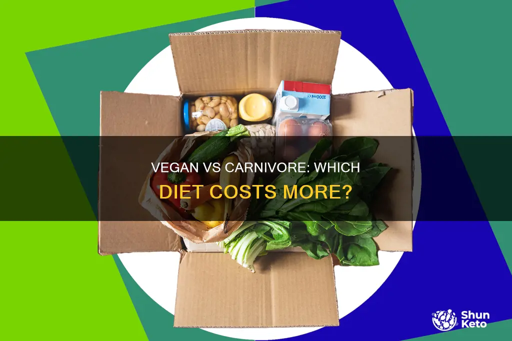 what diet is more expensive vegan carnivore