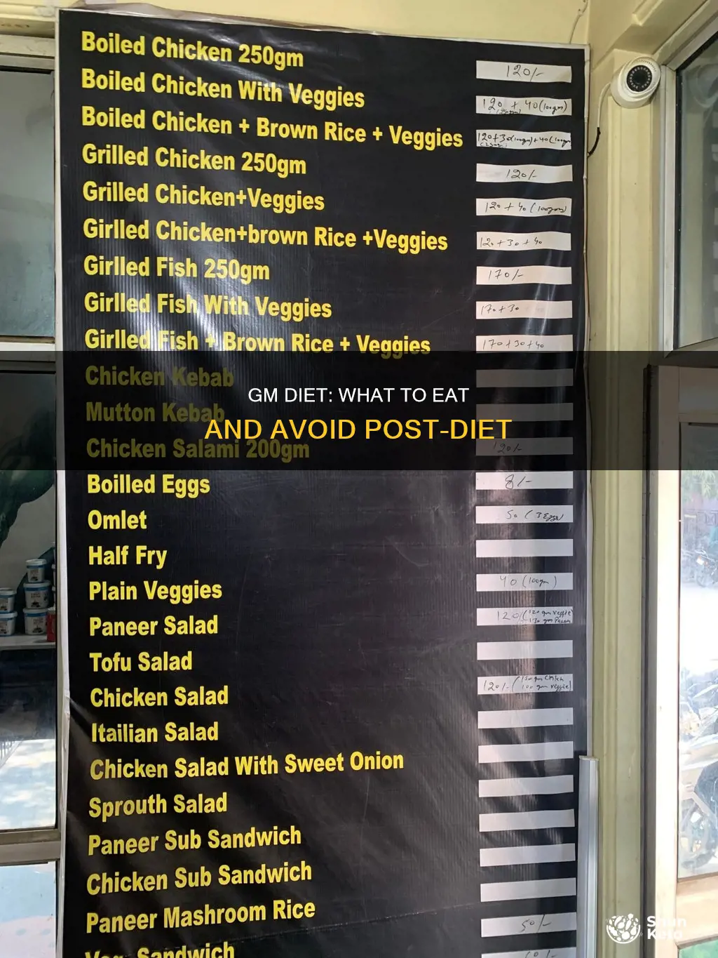 what diet to follow after gm diet