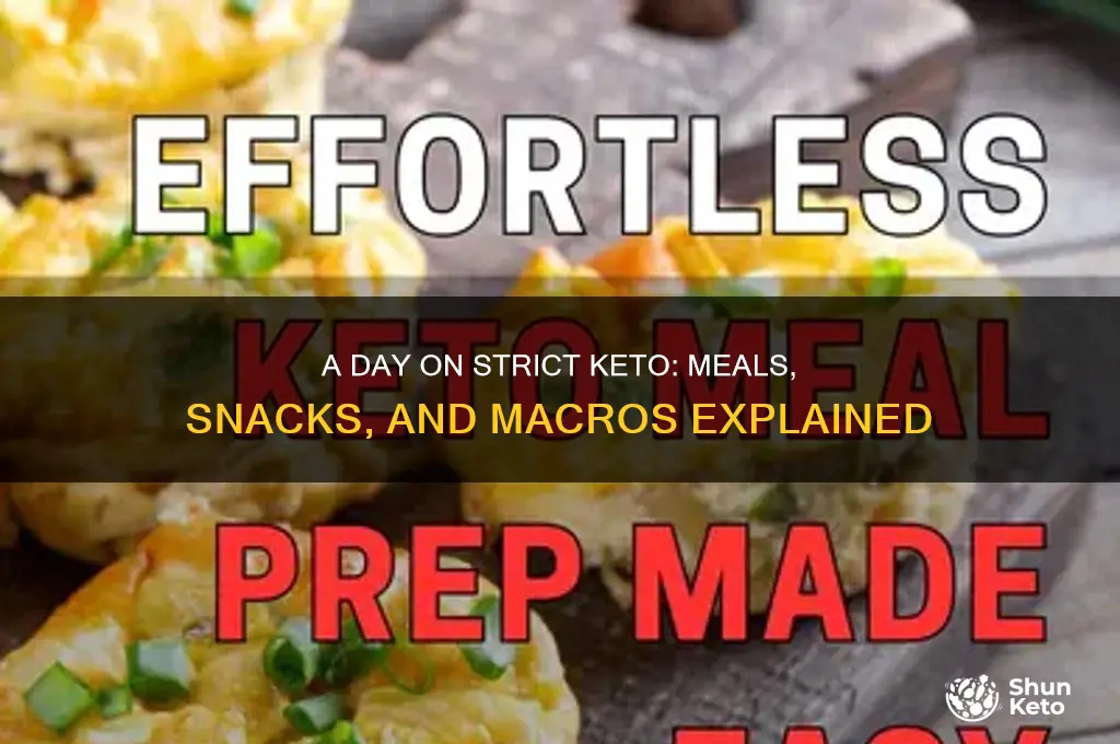 what do strict keto people eat in a day