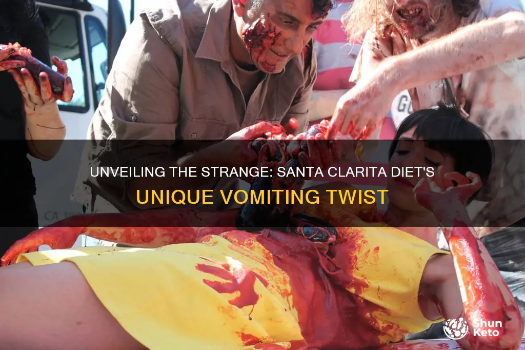 what do they throw up in santa clarita diet