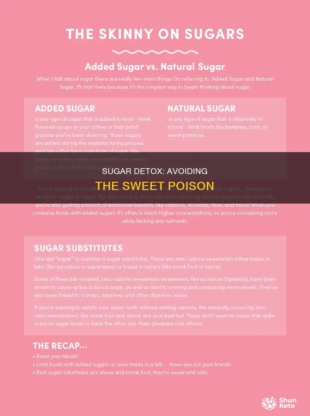 what do you avoid on a sugar detox diet