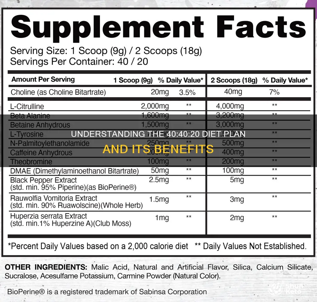 what does 40 40 20 diet mean
