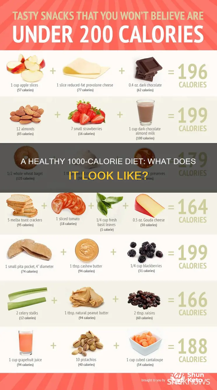 what does a 1000 calorie diet consist of