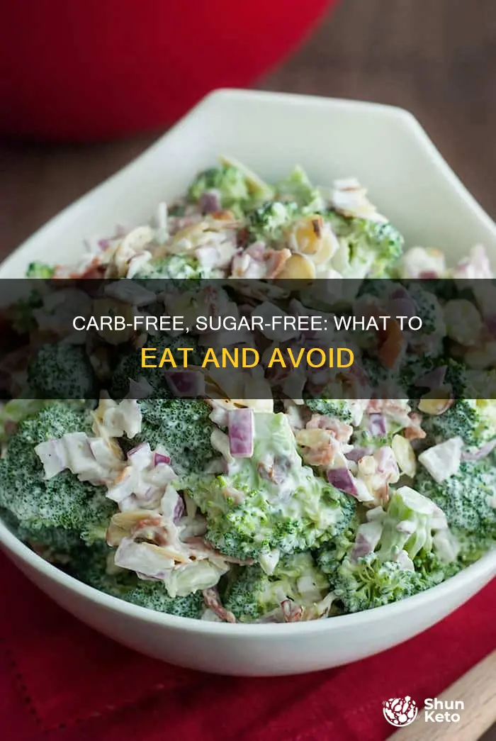 what does a no carb no sugar diet look like