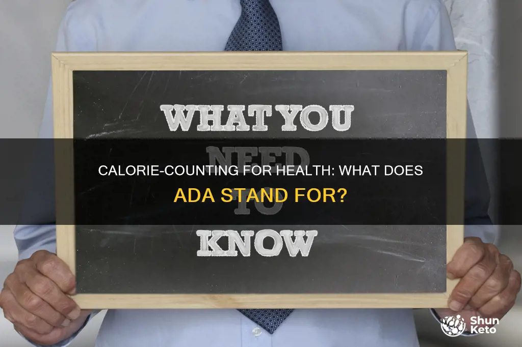 what does ada stand for in 1800 calorie ada diet