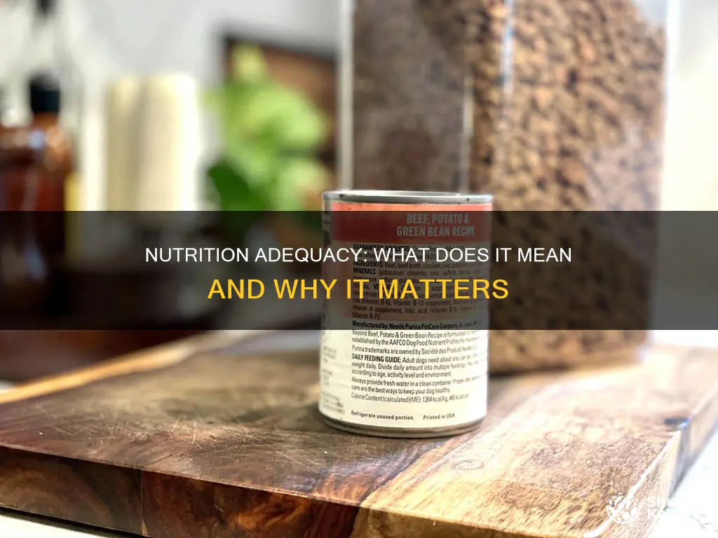 what does adequacy means in for a nutritious diet