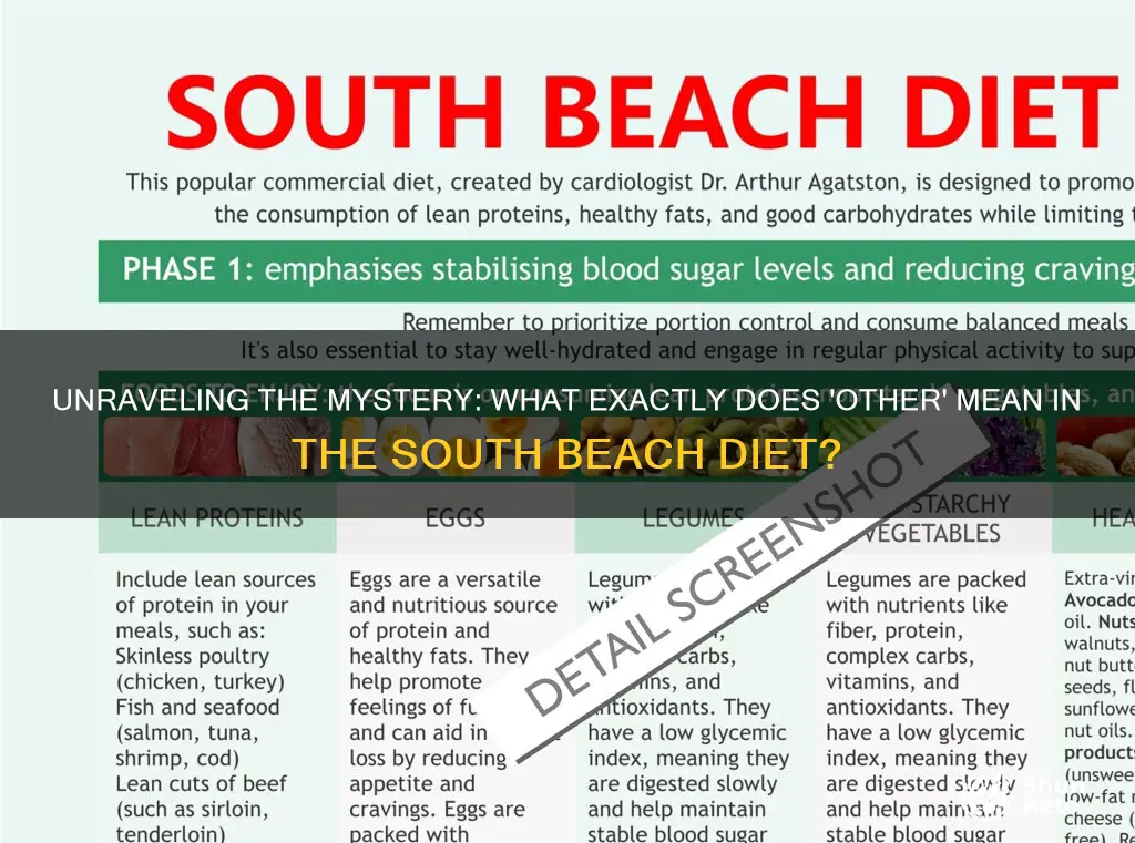 what does other mean south beach diet