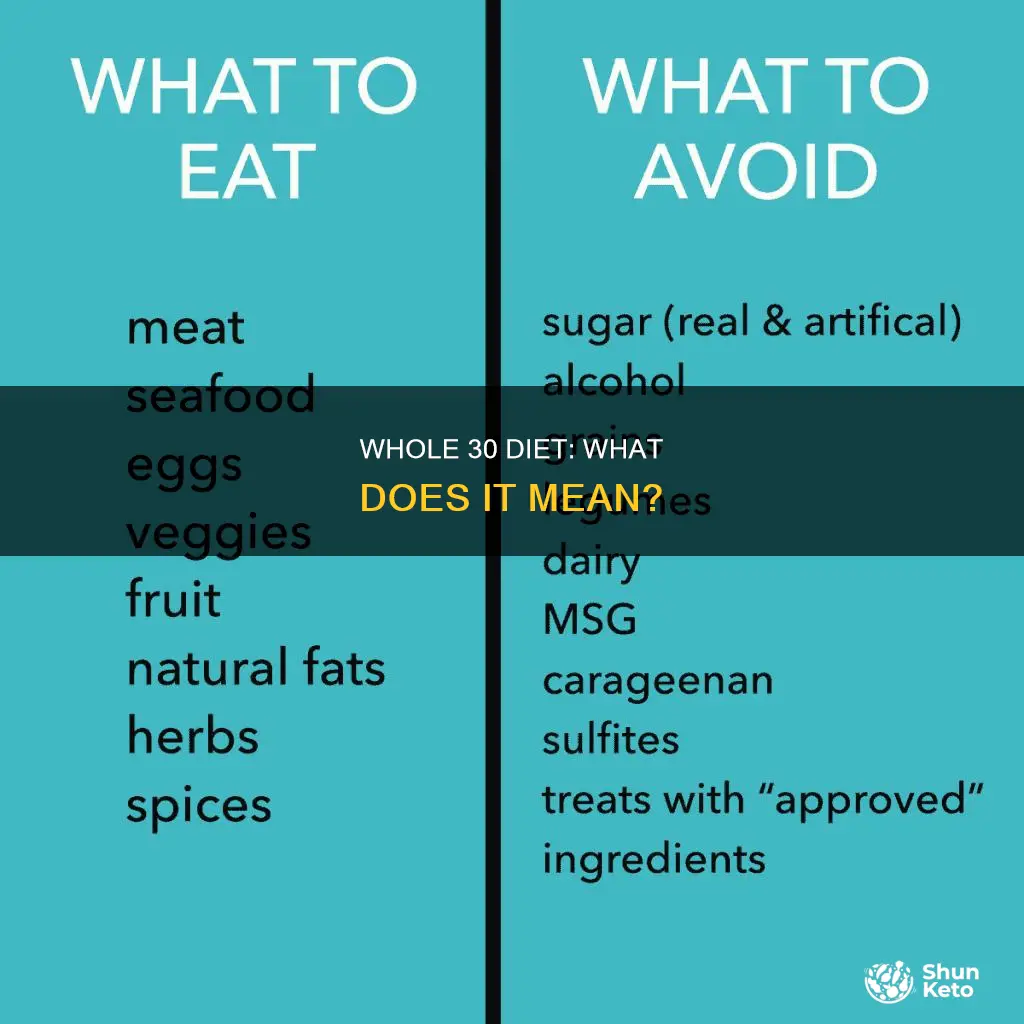what does whole 30 mean in diet