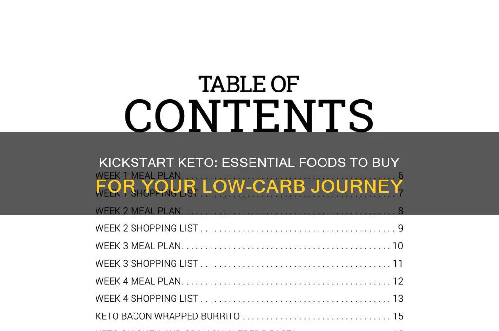 what foods should i buy to start keto diet