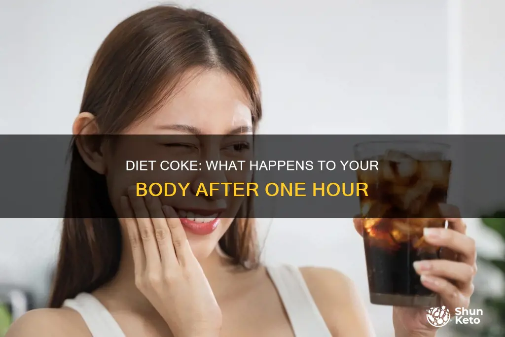 what happens an hour after drinking diet coket