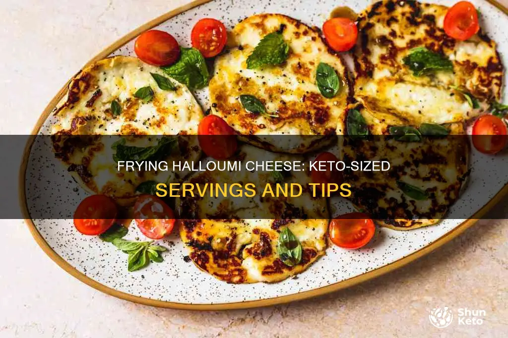 what is a keto sized serving of fried halloumi cheese