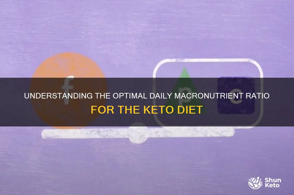 what is the daily ratio for the keto diet
