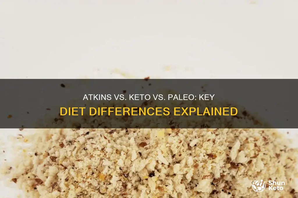 what is the difference between atkins keto and paleo diets