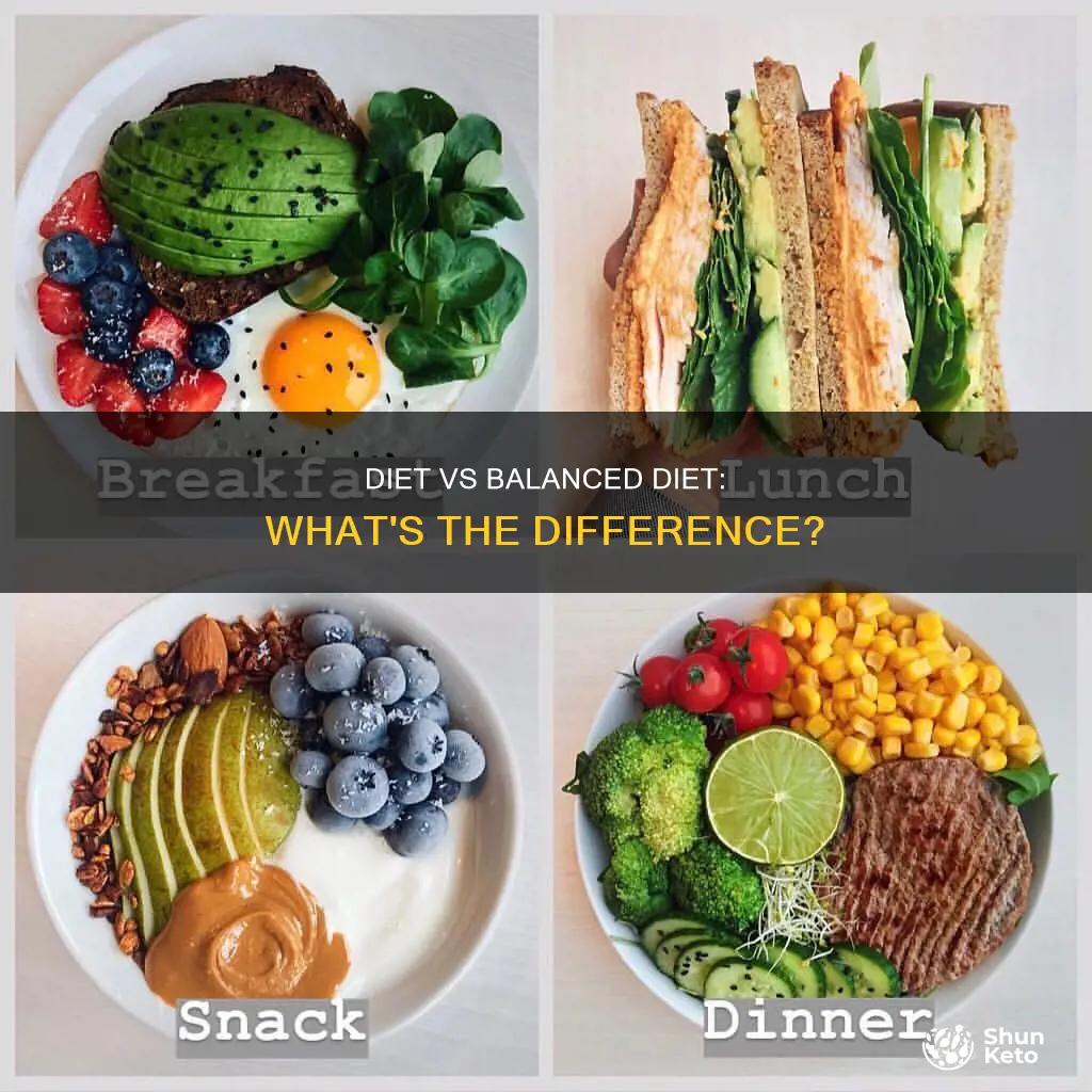 what is the difference between diet and balanced diet