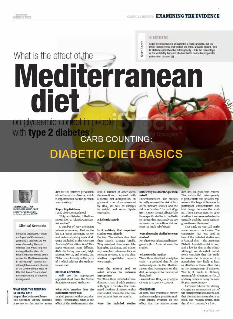 what is the minimu percentage of carbohydrates fot diabetic diet