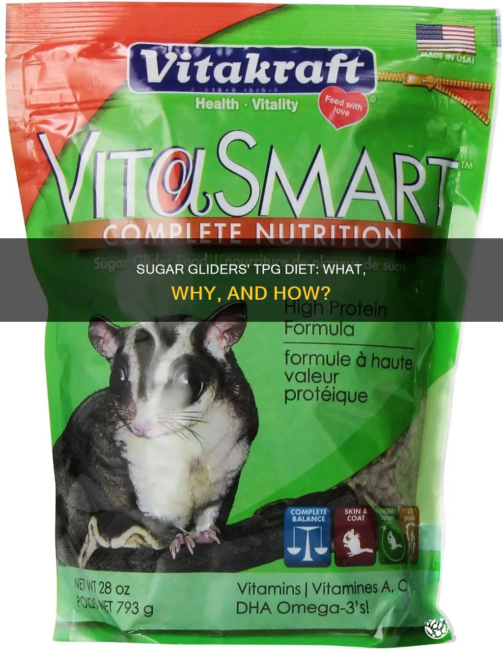 what is the tpg diet for sugar gliders