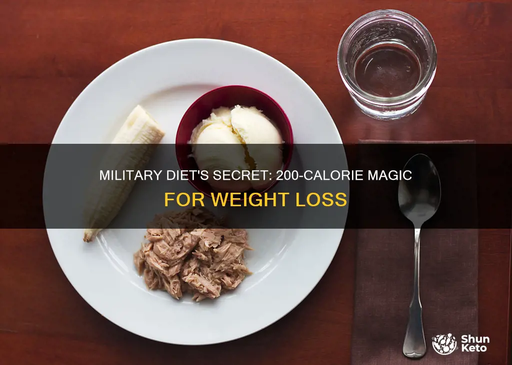 what is you miss 200 calories on military diet