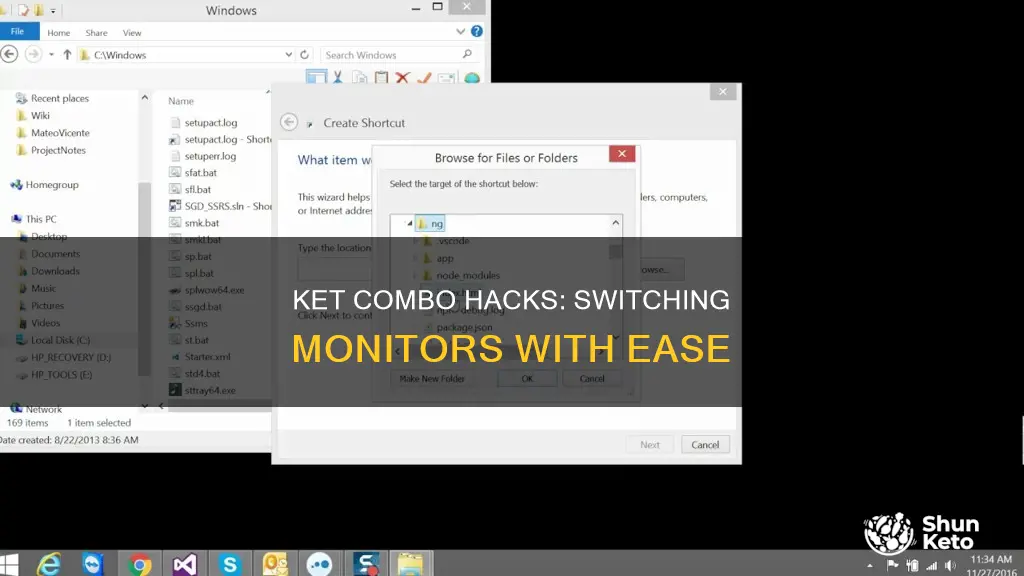 what ket combo works to switch between monitors