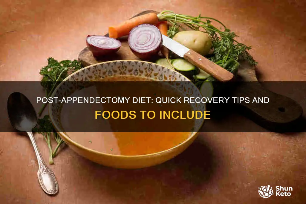 what kind of diet after appendectomy