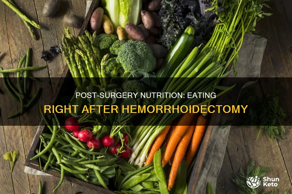 what kind of diet after hemorrhoidectomy