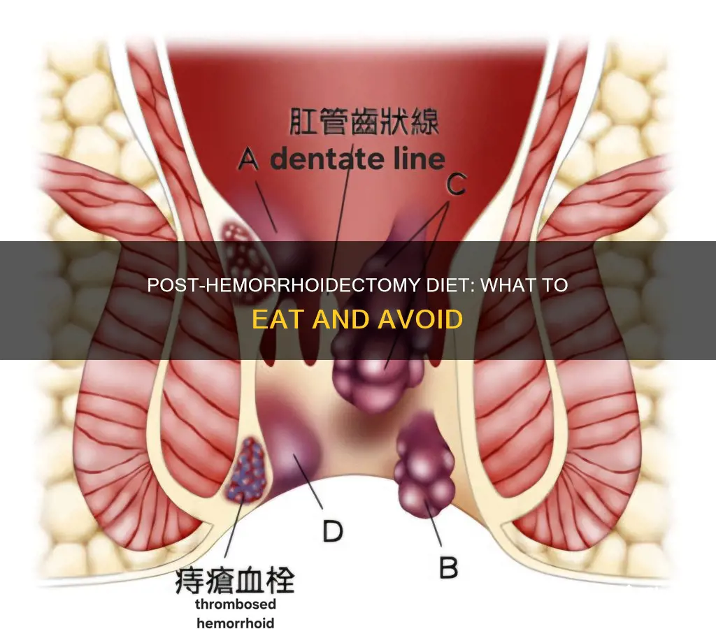 what kind of diet after hemorrhoidectomy