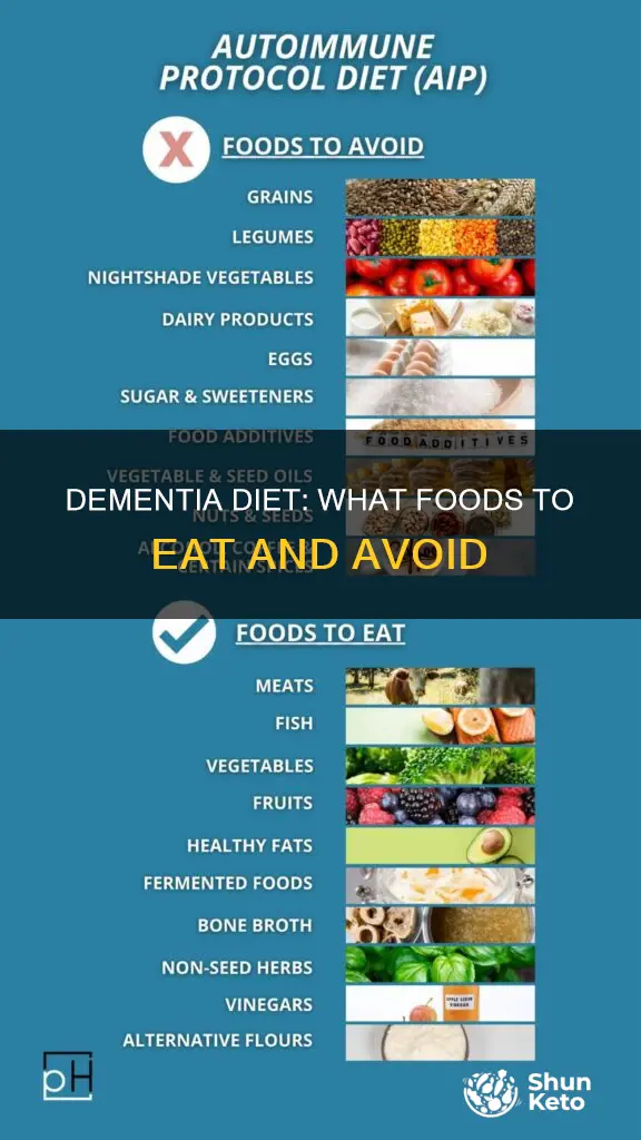 what kind of diet should someone with dementia have