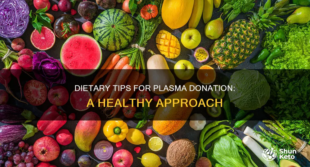 what kind of diet to donate plasma