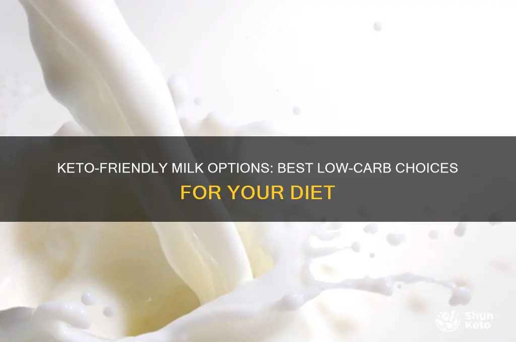 what kind of milk can i have on keto