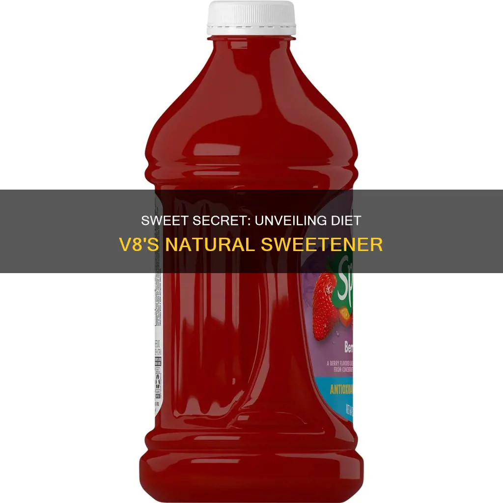 what kind of sweetener does diet v8 splash have