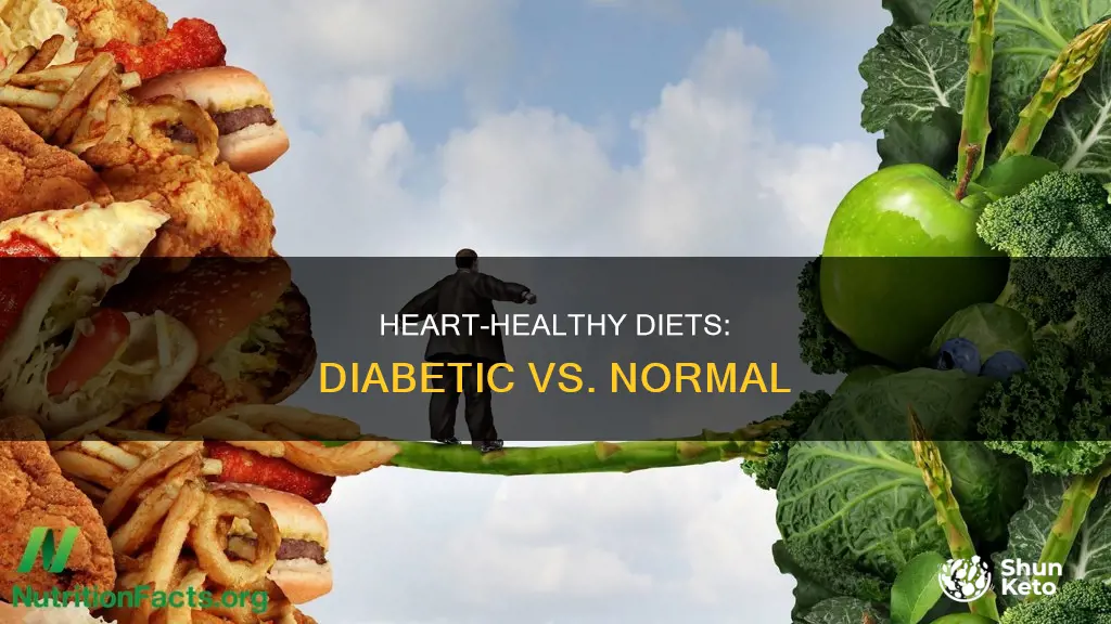 what makes diabetic diet heart diet and normal diet different