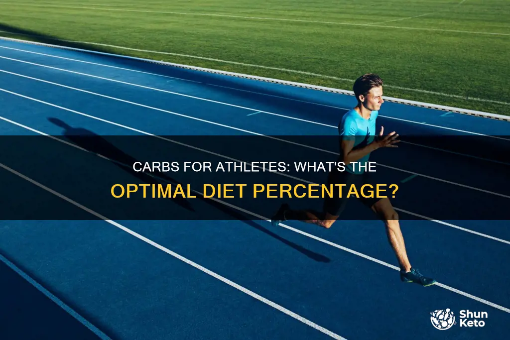 what percent of an athletes diet should be carbs