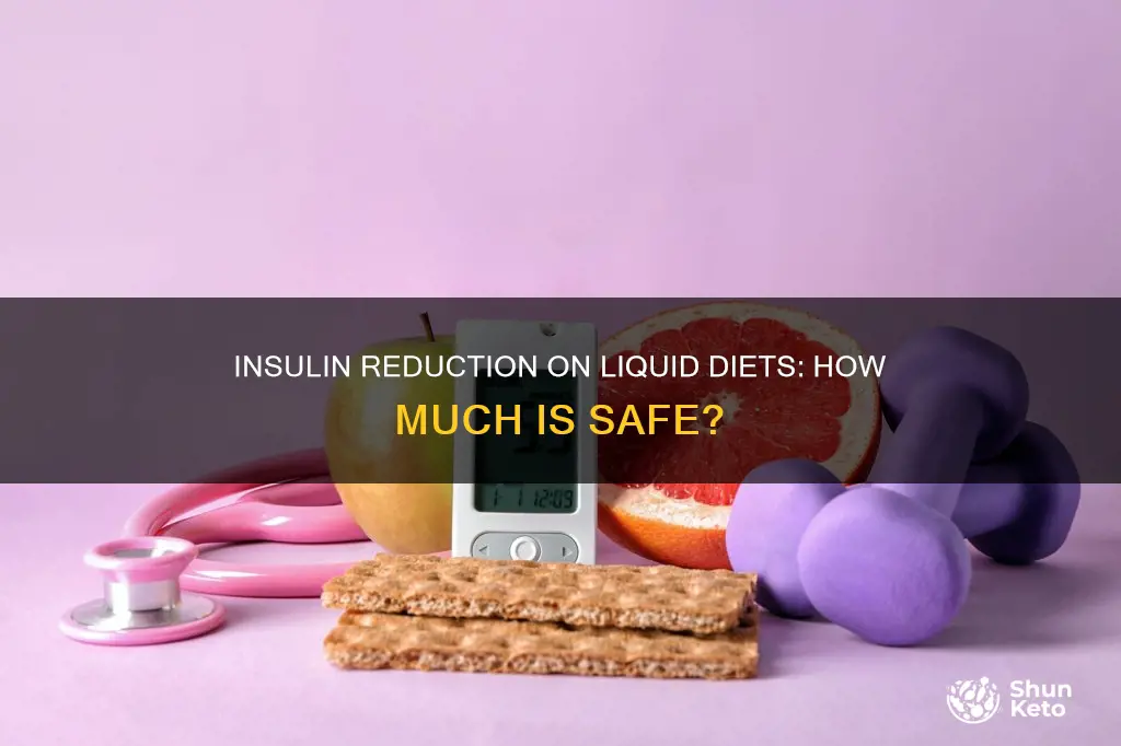 what percent should i decrease insulin on a liquid diet