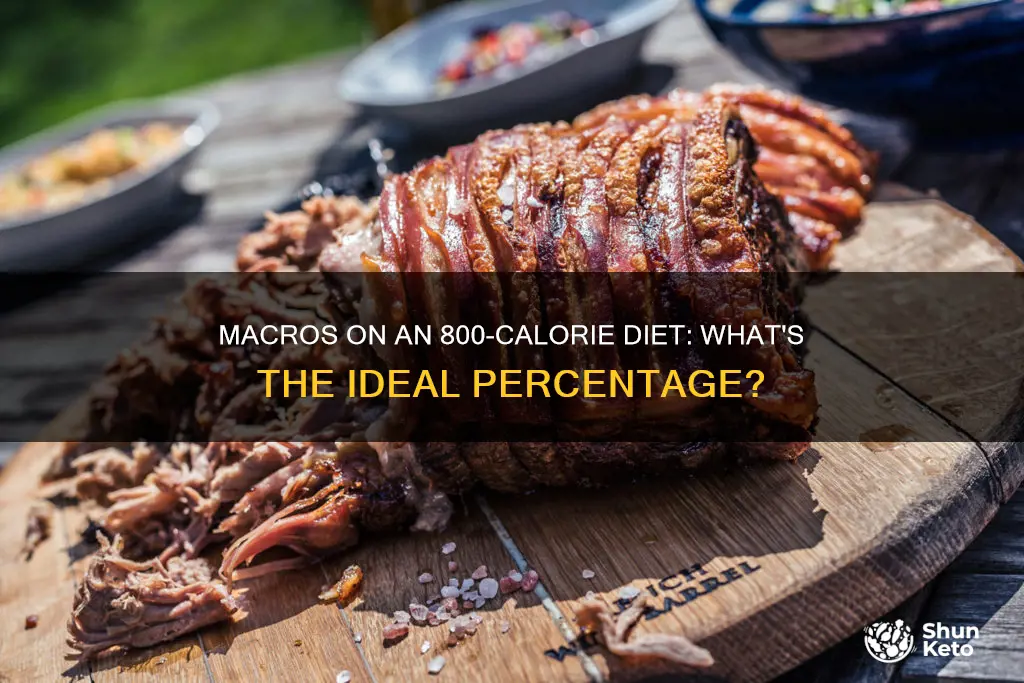 what percent should your macros be on 800 calorie diet