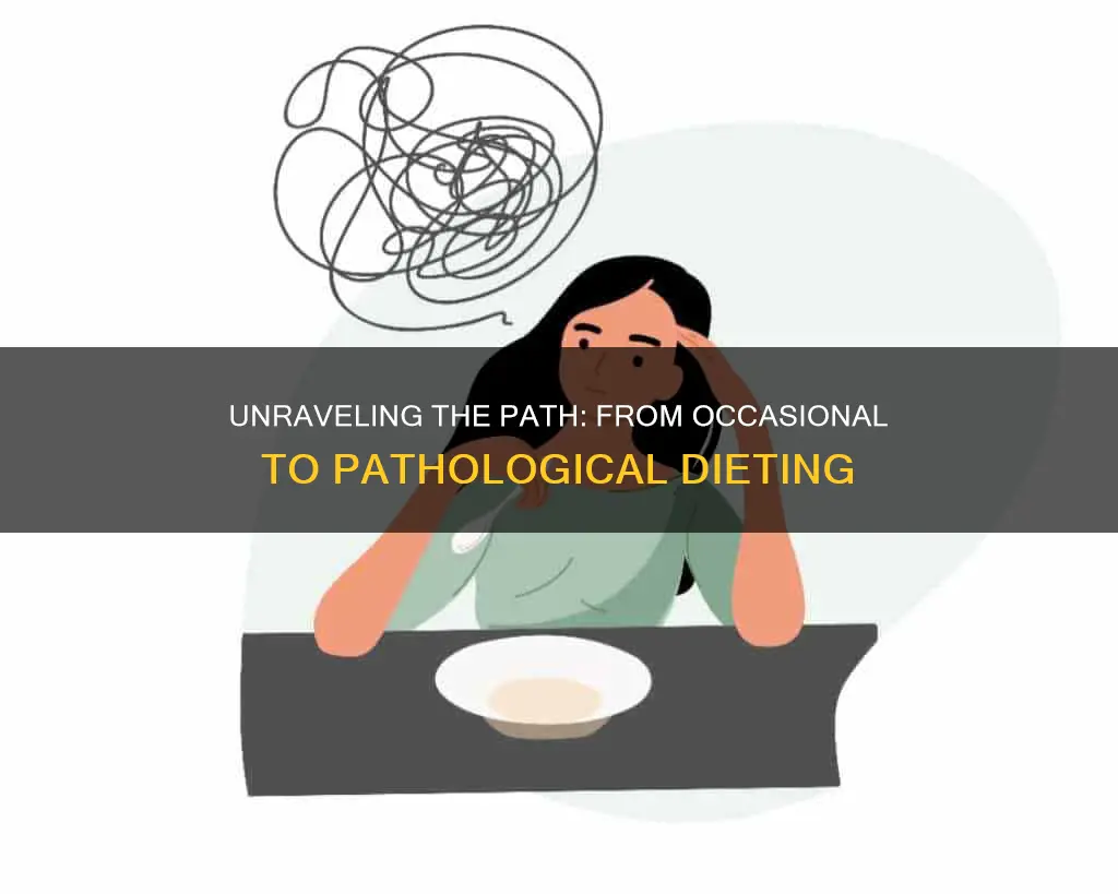 what percentage of occasional dieters will progress into pathological dieting