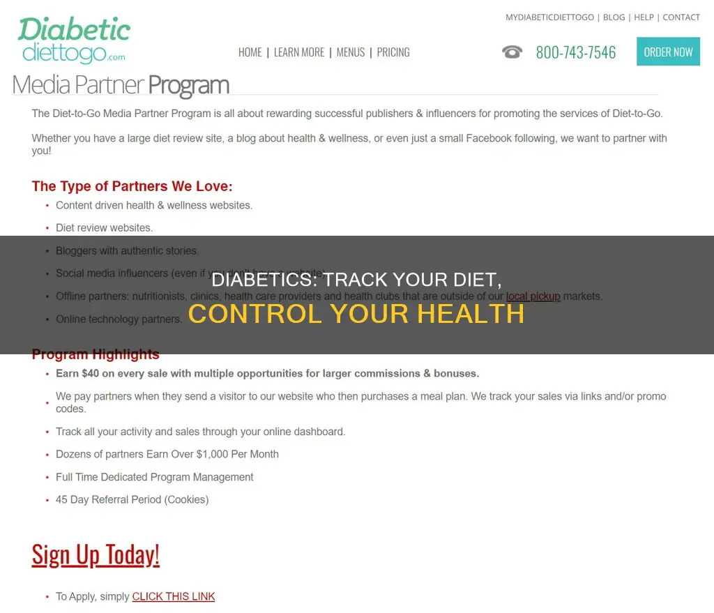 what should a diabetic track diet