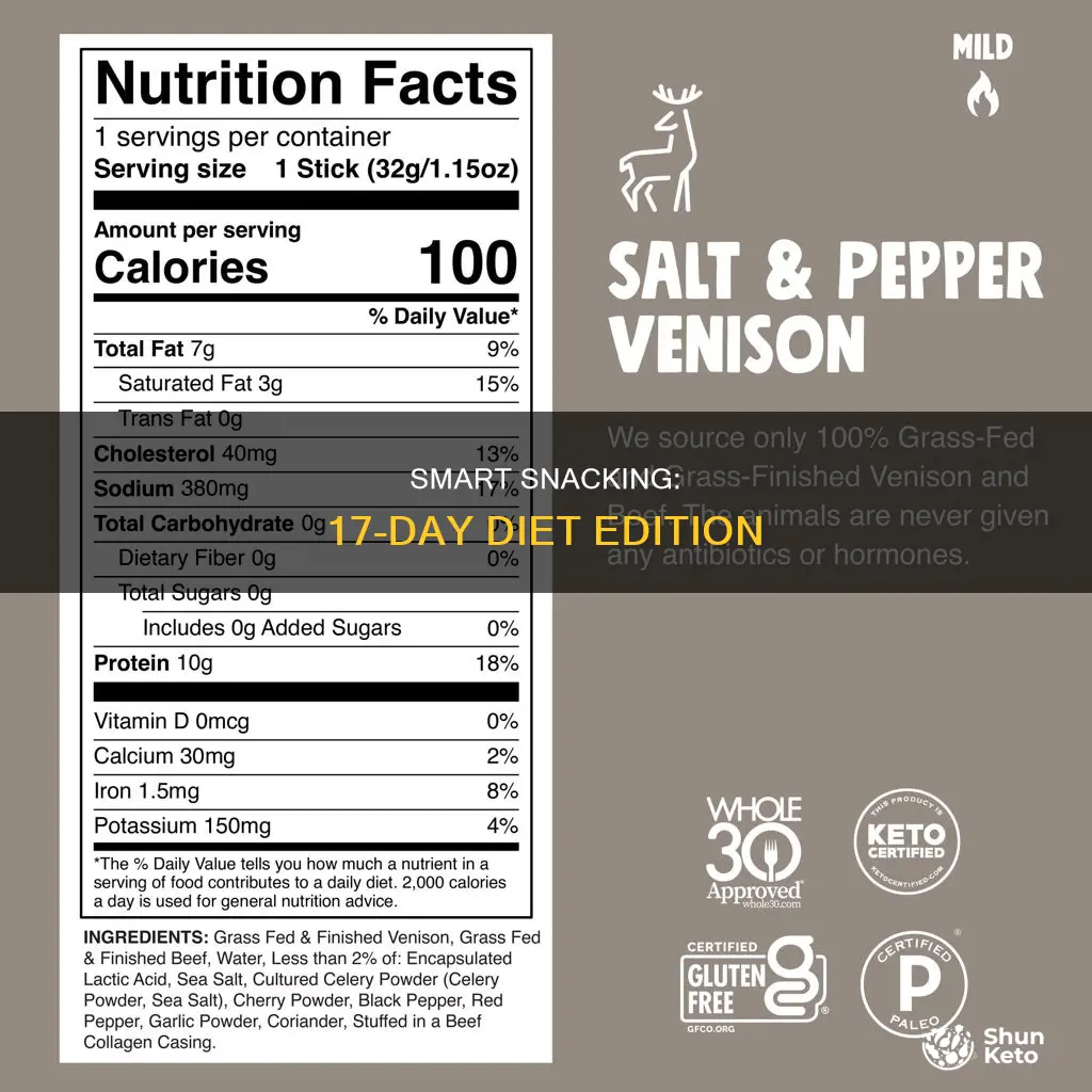 what snacks to have on 17 day diet