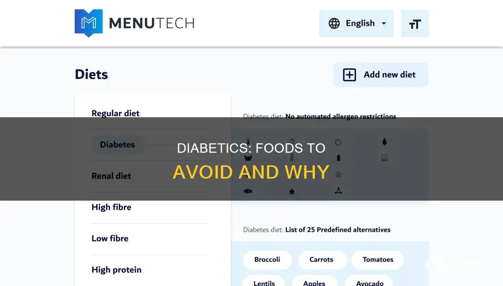 what to avoid for diabetic diet