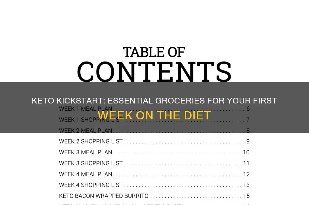 what to buy on 1st week of keto diet